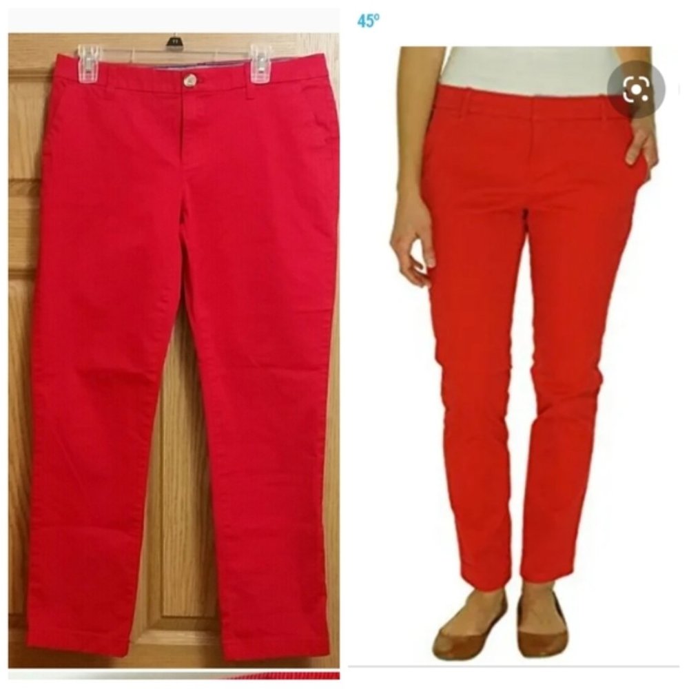 Tommy Hilfiger Red Chino Ankle Pants